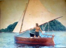 La canoa con la que atravesó el Pacífico