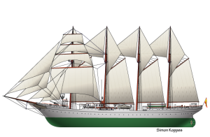 Dibujo del Juan Sebastián de Elcano (A-71) 