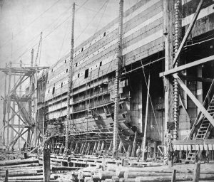 Construcción del Great Eastern. 18 de agosto de 1855.